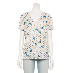 Women's Sonoma Goods For Life® Everyday V-Neck Tee 136 Women's Sonoma Goods For Life® Everyday V-Neck Tee -True Fit Shop 5485729 Ivory Quilt