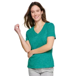 Women's Sonoma Goods For Life® Everyday V-Neck Tee 144 Women's Sonoma Goods For Life® Everyday V-Neck Tee -True Fit Shop 5485729 Light Teal Texture
