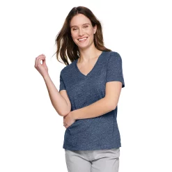 Women's Sonoma Goods For Life® Everyday V-Neck Tee 141 Women's Sonoma Goods For Life® Everyday V-Neck Tee -True Fit Shop 5485729 Navy Texture
