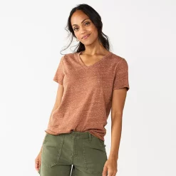 Women's Sonoma Goods For Life® Everyday V-Neck Tee 146 Women's Sonoma Goods For Life® Everyday V-Neck Tee -True Fit Shop 5485729 Puebla Brown