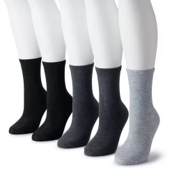 Women's Sonoma Goods For Life® 5 Pack Plain Knit Crew Socks 15 Women's Sonoma Goods For Life® 5 Pack Plain Knit Crew Socks -True Fit Shop 5497544 Gray Heather