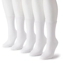 Women's Sonoma Goods For Life® 5 Pack Plain Knit Crew Socks 14 Women's Sonoma Goods For Life® 5 Pack Plain Knit Crew Socks -True Fit Shop 5497544 White