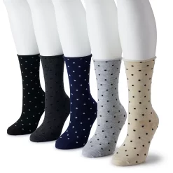 Women's Sonoma Goods For Life® 5-Pack Roll Top Crew Socks 10 Women's Sonoma Goods For Life® 5-Pack Roll Top Crew Socks -True Fit Shop 5497545 Multi