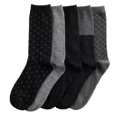 Women's Sonoma Goods For Life® 5-Pack Geo Crew Socks -True Fit Shop 5497546 ALT