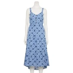 Women's Sonoma Goods For Life Tiered Midi Dress 9 Women's Sonoma Goods For Life Tiered Midi Dress -True Fit Shop 5504040 Blue Dye