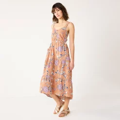Women's Sonoma Goods For Life Tiered Midi Dress 11 Women's Sonoma Goods For Life Tiered Midi Dress -True Fit Shop 5504040 Neutral Floral