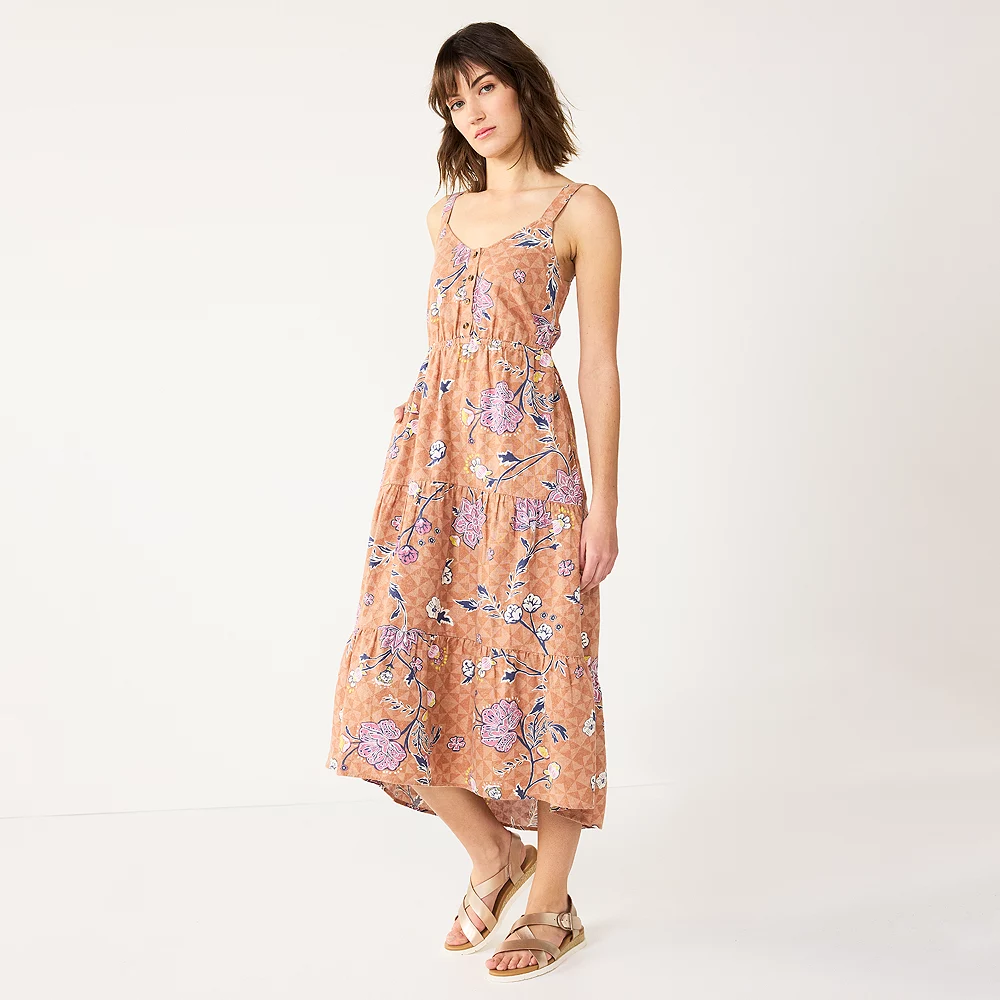Women's Sonoma Goods For Life Tiered Midi Dress 5 Women's Sonoma Goods For Life Tiered Midi Dress - Image 5