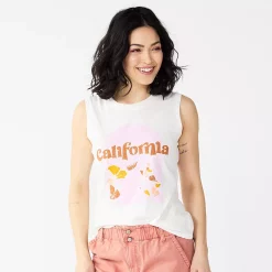 Women's Sonoma Goods For Life® Muscle Graphic Tank 28 Women's Sonoma Goods For Life® Muscle Graphic Tank -True Fit Shop 5504455 California