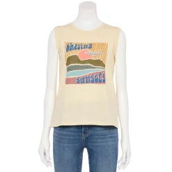 Women's Sonoma Goods For Life® Muscle Graphic Tank 35 Women's Sonoma Goods For Life® Muscle Graphic Tank -True Fit Shop 5504455 Tan Chasing Sunsets