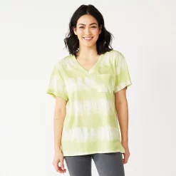 Women's Sonoma Goods For Life® Tunic Tee 11 Women's Sonoma Goods For Life® Tunic Tee -True Fit Shop 5508079 Lime Tie Dye