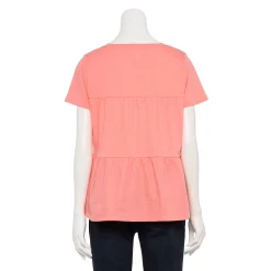 Women's Sonoma Goods For Life® Tiered V-Neck Top -True Fit Shop 5508144 ALT