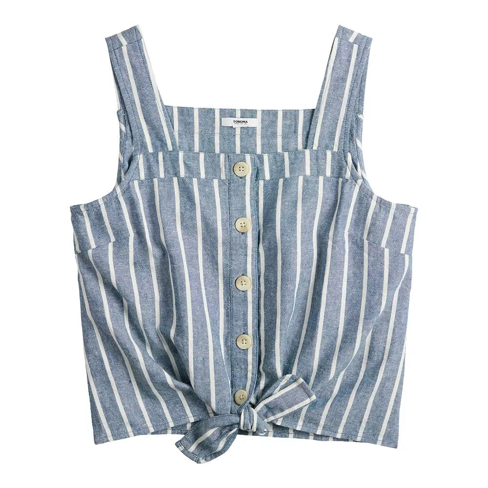 Women's Sonoma Goods For Life® Tie-Hem Squareneck Tank 8 Women's Sonoma Goods For Life® Tie-Hem Squareneck Tank - Image 8