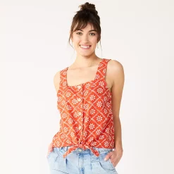 Women's Sonoma Goods For LifeĀ® Tie-Hem Squareneck Tank
