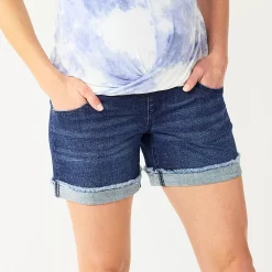 Maternity Sonoma Goods For Life® Over-The-Belly Panel Jean Shorts 9 Maternity Sonoma Goods For Life® Over-The-Belly Panel Jean Shorts -True Fit Shop 5514842 Dark Wash