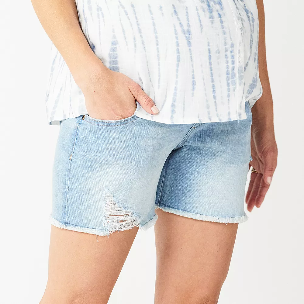 Maternity Sonoma Goods For Life® Over-The-Belly Panel Jean Shorts 1 Maternity Sonoma Goods For Life® Over-The-Belly Panel Jean Shorts