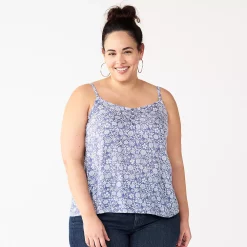 Plus Size Sonoma Goods For Life® Swing Tank -True Fit Shop 5514853 Purple Floral