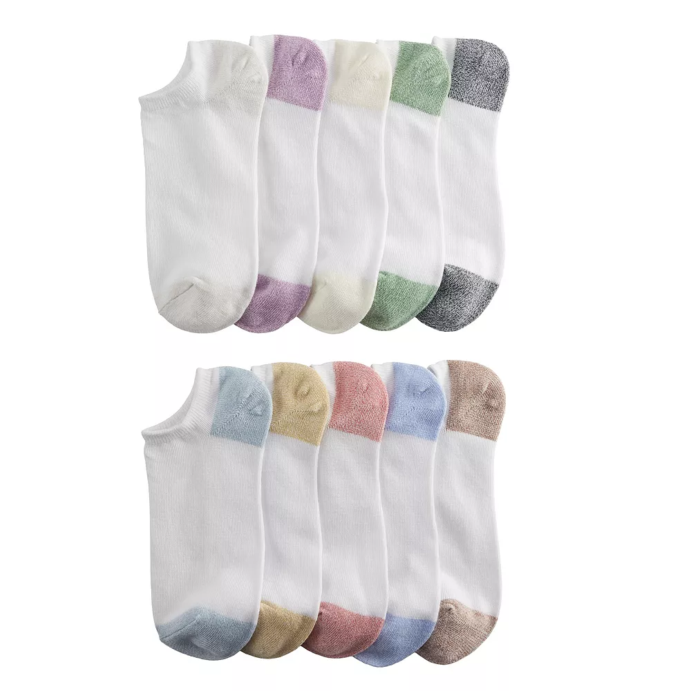 Women's Sonoma Goods For Life® 10-Pack No Show Marled Socks 6 Women's Sonoma Goods For Life® 10-Pack No Show Marled Socks - Image 6
