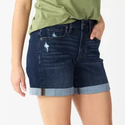Women's Sonoma Goods For LifeĀ® High-Rise Curvy 5" Denim Shorts