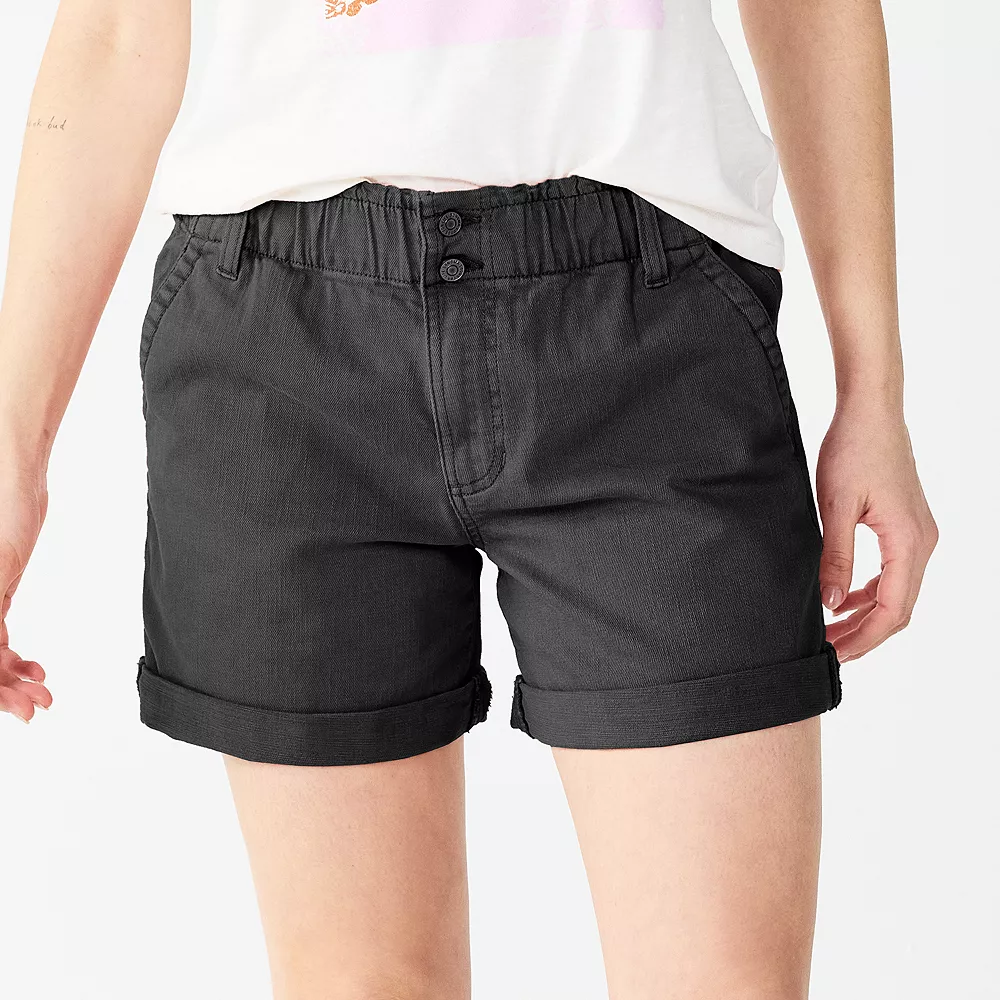 Women's Sonoma Goods For Life® Paperbag waist Denim Shorts 4 Women's Sonoma Goods For Life® Paperbag waist Denim Shorts - Image 4