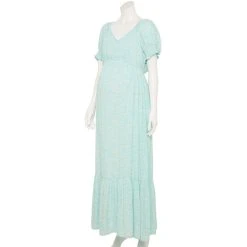 Maternity Sonoma Goods For Life® Smocked Sleeve Babydoll Maxi Dress 6 Maternity Sonoma Goods For Life® Smocked Sleeve Babydoll Maxi Dress -True Fit Shop 5523595 Light Blue Floral