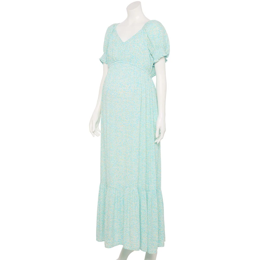 Maternity Sonoma Goods For Life® Smocked Sleeve Babydoll Maxi Dress 3 Maternity Sonoma Goods For Life® Smocked Sleeve Babydoll Maxi Dress - Image 3