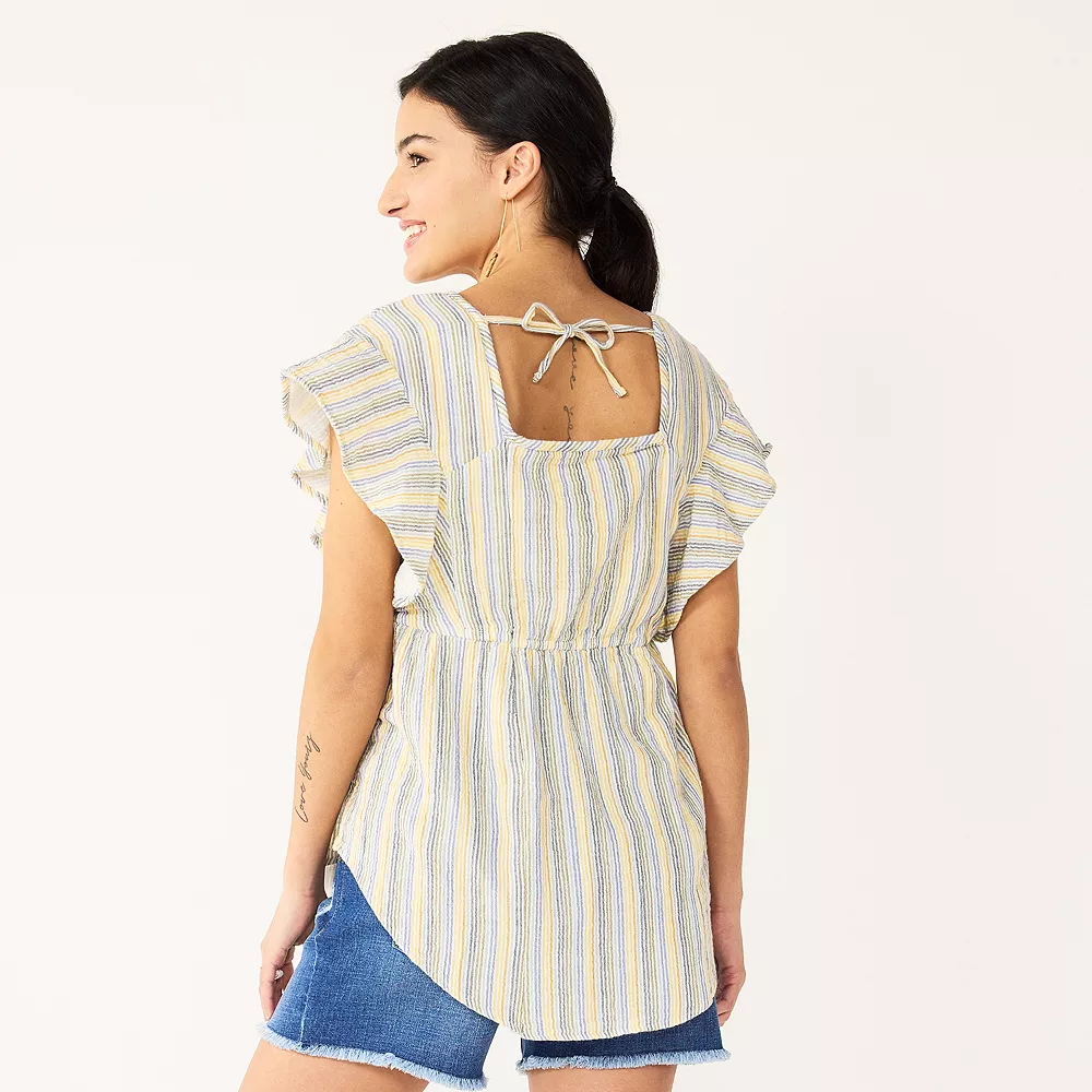 Maternity Sonoma Goods For Life® Squareneck Ruffle Top 6 Maternity Sonoma Goods For Life® Squareneck Ruffle Top - Image 6