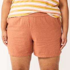 Plus Size Sonoma Goods For Life® Easy Pull-On Shorts 9 Plus Size Sonoma Goods For Life® Easy Pull-On Shorts -True Fit Shop 5526465 Mocha Frosting