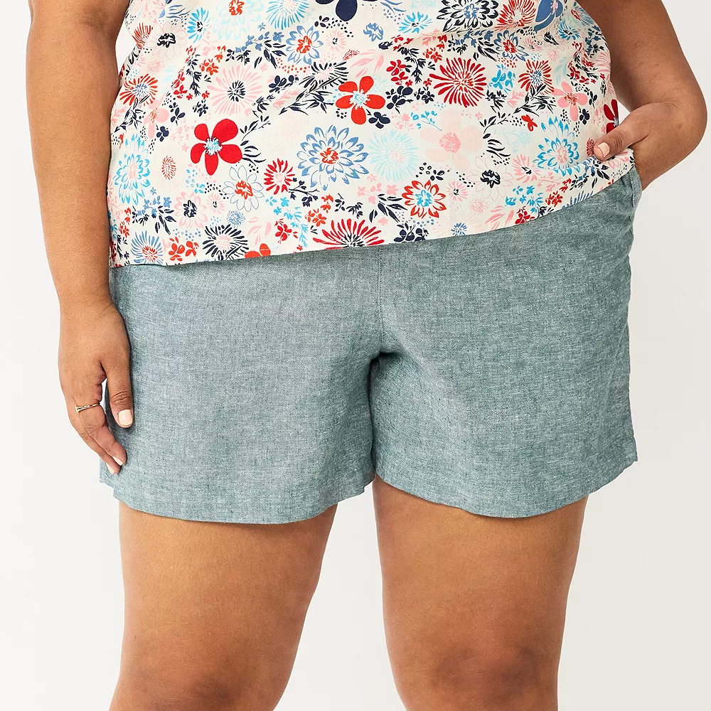 Plus Size Sonoma Goods For Life® Easy Pull-On Shorts 2 Plus Size Sonoma Goods For Life® Easy Pull-On Shorts - Image 2