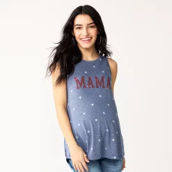 Maternity Sonoma Goods For Life® Graphic Muscle Tank -True Fit Shop 5529124 Americana Mama