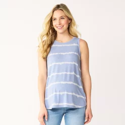Maternity Sonoma Goods For Life® Graphic Muscle Tank -True Fit Shop 5529124 Blue Dye Stripe