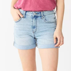 Women's Sonoma Goods For Life® Relaxed Rolled-Cuff Denim Shorts 9 Women's Sonoma Goods For Life® Relaxed Rolled-Cuff Denim Shorts -True Fit Shop 5529294 Tannery