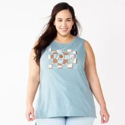 Plus Size Sonoma Goods For Life® Graphic Muscle Tank 18 Plus Size Sonoma Goods For Life® Graphic Muscle Tank -True Fit Shop 5529302 Blue Record