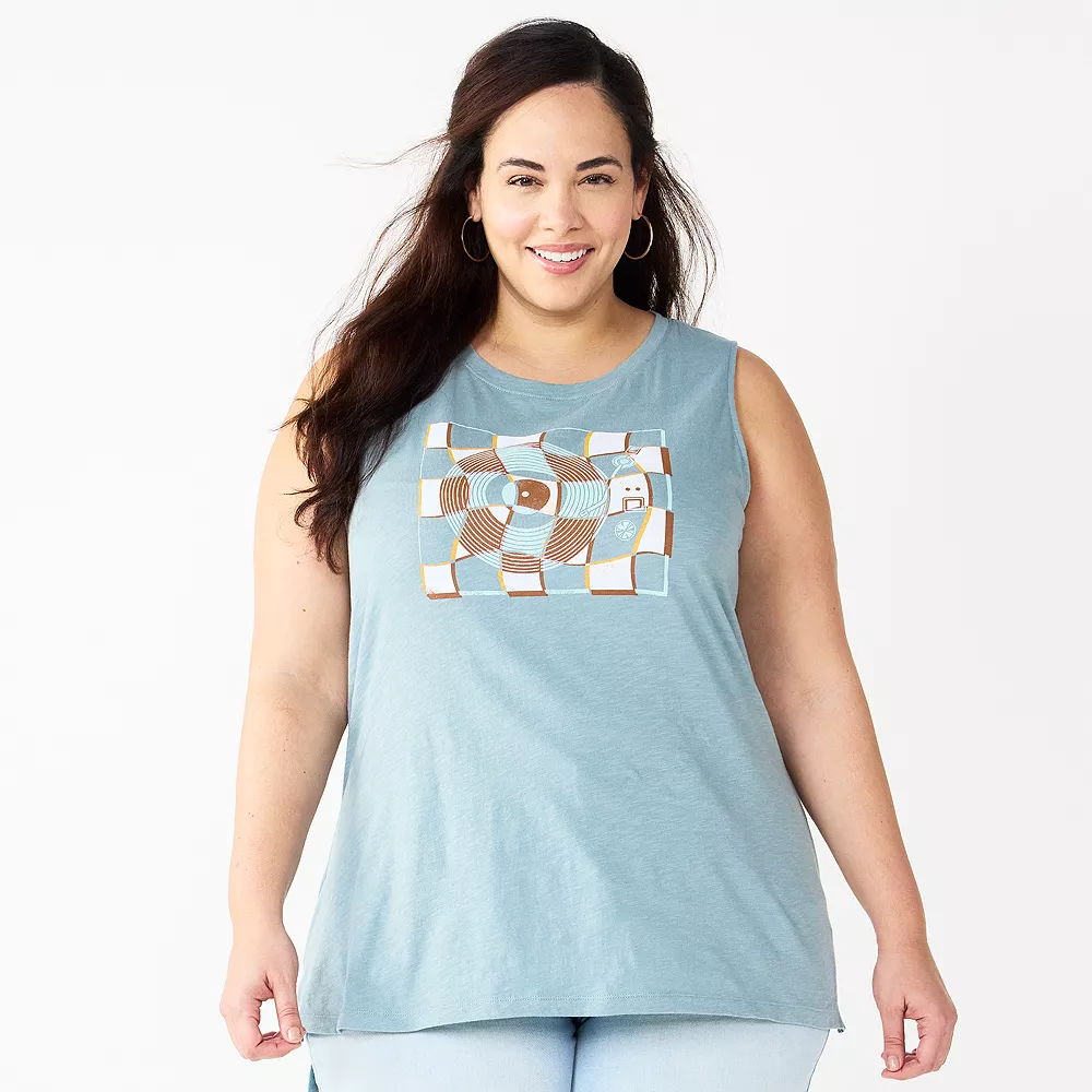 Plus Size Sonoma Goods For Life® Graphic Muscle Tank 6 Plus Size Sonoma Goods For Life® Graphic Muscle Tank - Image 6