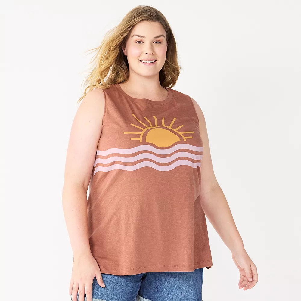 Plus Size Sonoma Goods For Life® Graphic Muscle Tank 4 Plus Size Sonoma Goods For Life® Graphic Muscle Tank - Image 4
