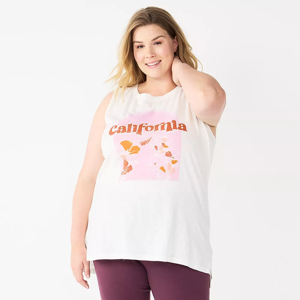 Plus Size Sonoma Goods For Life® Graphic Muscle Tank 1 Plus Size Sonoma Goods For Life® Graphic Muscle Tank