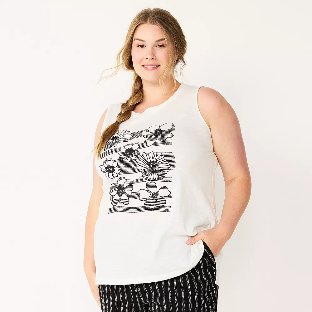 Plus Size Sonoma Goods For Life® Graphic Muscle Tank 11 Plus Size Sonoma Goods For Life® Graphic Muscle Tank - Image 11