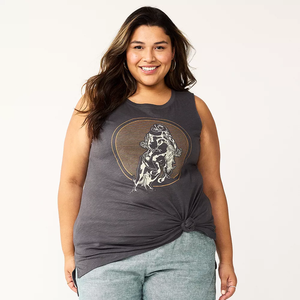 Plus Size Sonoma Goods For Life® Graphic Muscle Tank 10 Plus Size Sonoma Goods For Life® Graphic Muscle Tank - Image 10