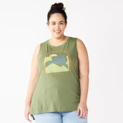 Plus Size Sonoma Goods For Life® Graphic Muscle Tank 20 Plus Size Sonoma Goods For Life® Graphic Muscle Tank -True Fit Shop 5529302 Olive Horizon