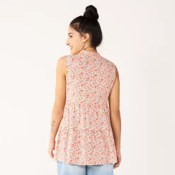 Maternity Sonoma Goods For Life® Tiered Ruffle Neck Top -True Fit Shop 5530140 ALT