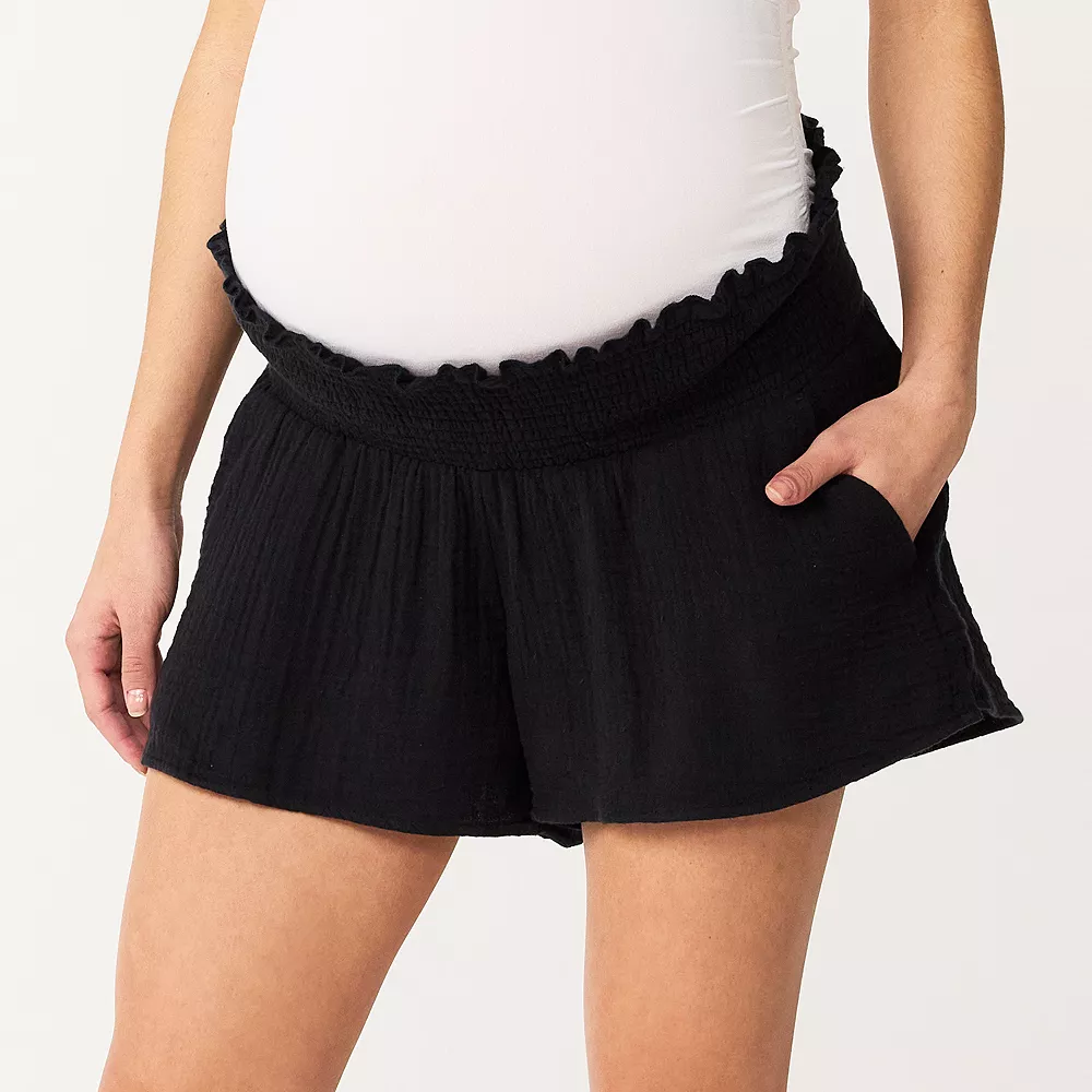 Maternity Sonoma Goods For Life® Smocked Shorts 4 Maternity Sonoma Goods For Life® Smocked Shorts - Image 4