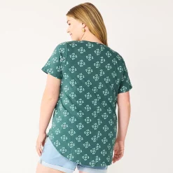 Plus Size Sonoma Goods For Life® V-Neck Tunic Tee -True Fit Shop 5532474 ALT