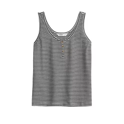 Women's Sonoma Goods For Life® Striped Henley Tank -True Fit Shop 5542172 ALT5