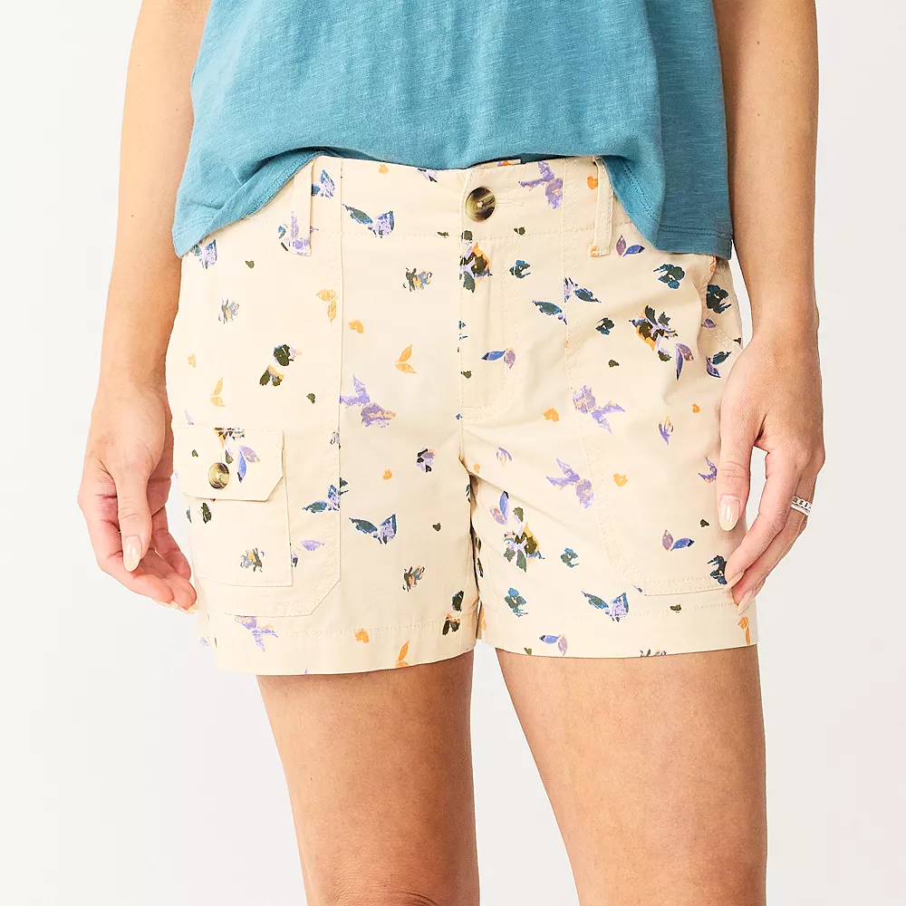 Women's Sonoma Goods For Life® Comfort Waist 5" Utility Shorts 1 Women's Sonoma Goods For Life® Comfort Waist 5" Utility Shorts