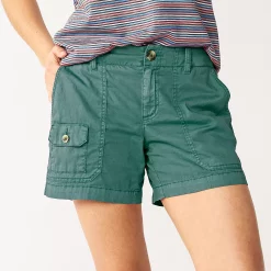 Women's Sonoma Goods For Life® Comfort Waist 5" Utility Shorts 13 Women's Sonoma Goods For Life® Comfort Waist 5" Utility Shorts -True Fit Shop 5542176 Nostalgic Green