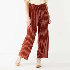 Women's Sonoma Goods For Life® Wide-Leg Linen Blend Pants 8 Women's Sonoma Goods For Life® Wide-Leg Linen Blend Pants -True Fit Shop 5545402 Cinnamon Stripe