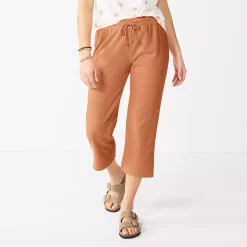 Women's Sonoma Goods For Life® Cropped Lightweight Lounge Pants -True Fit Shop 5545996 Blushing Caramel