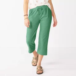 Women's Sonoma Goods For Life® Cropped Lightweight Lounge Pants -True Fit Shop 5545996 River Moss