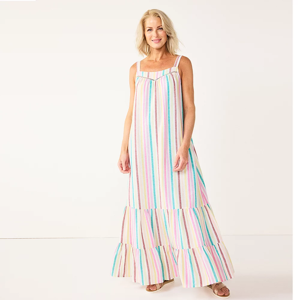 Women's Sonoma Goods For Life® Tiered Maxi Dress 3 Women's Sonoma Goods For Life® Tiered Maxi Dress - Image 3