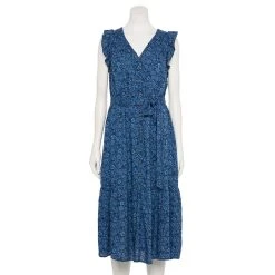 Women's Sonoma Goods For Life® Ruffle Midi Dress 11 Women's Sonoma Goods For Life® Ruffle Midi Dress -True Fit Shop 5547162 Navy Floral