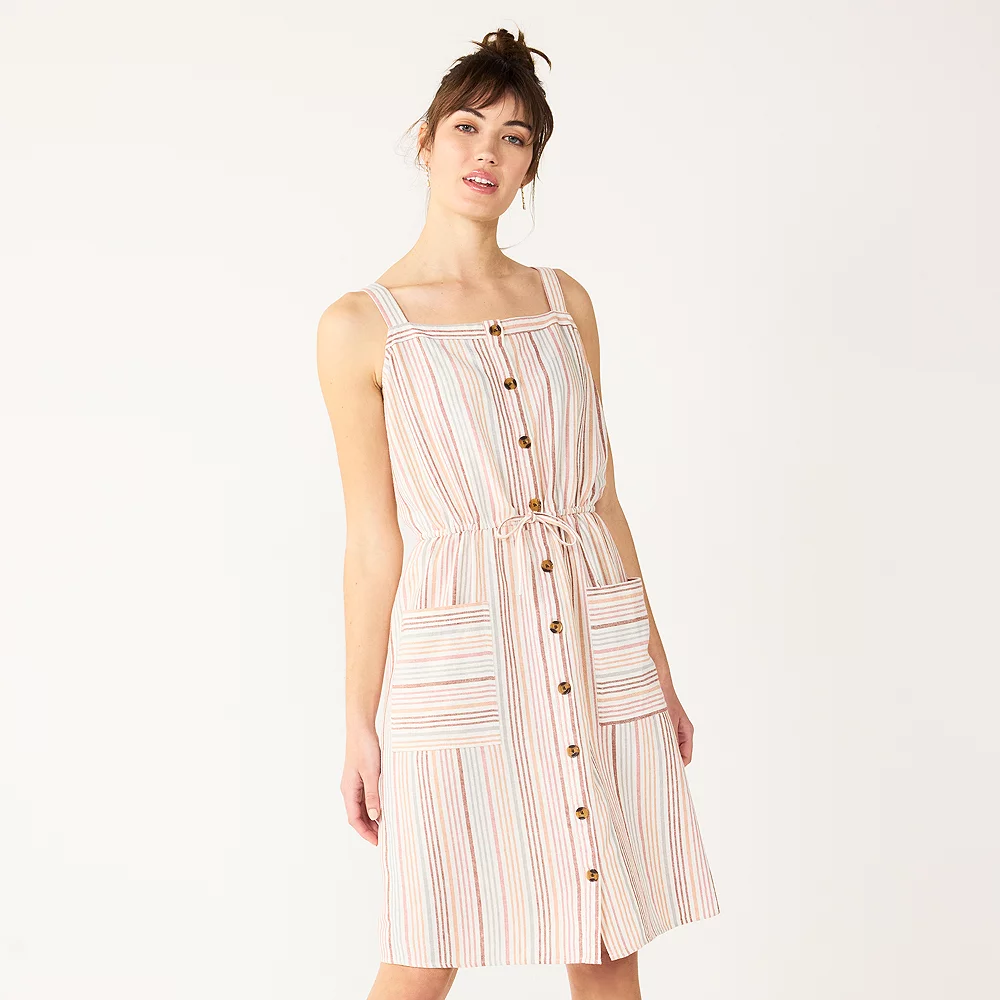 Women's Sonoma Goods For Life® Print Button-Front Tank Dress 8 Women's Sonoma Goods For Life® Print Button-Front Tank Dress - Image 8